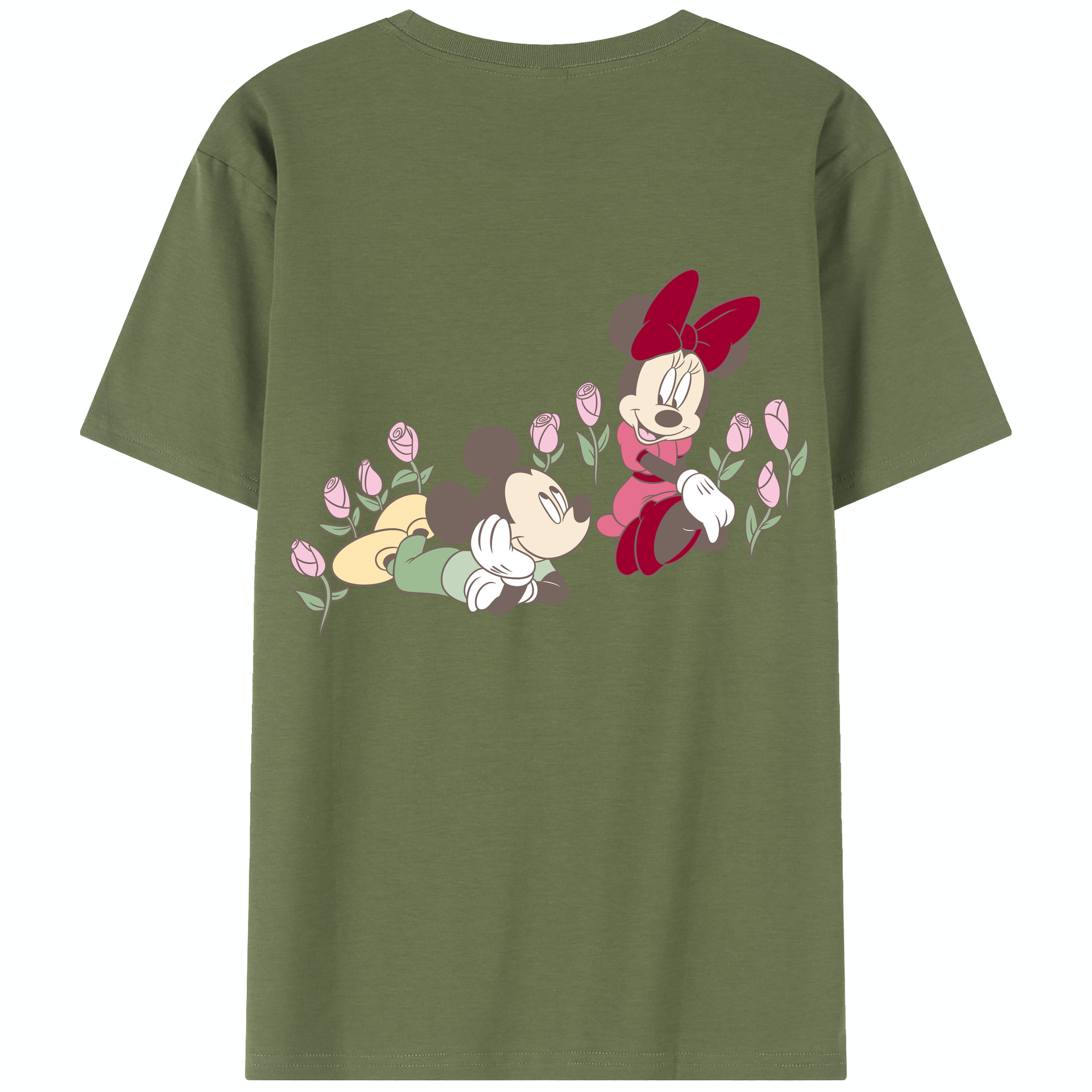 （画像用） ミッキーマウス Mickey Mouse 綿100％半袖Tシャツ（背面プリント）